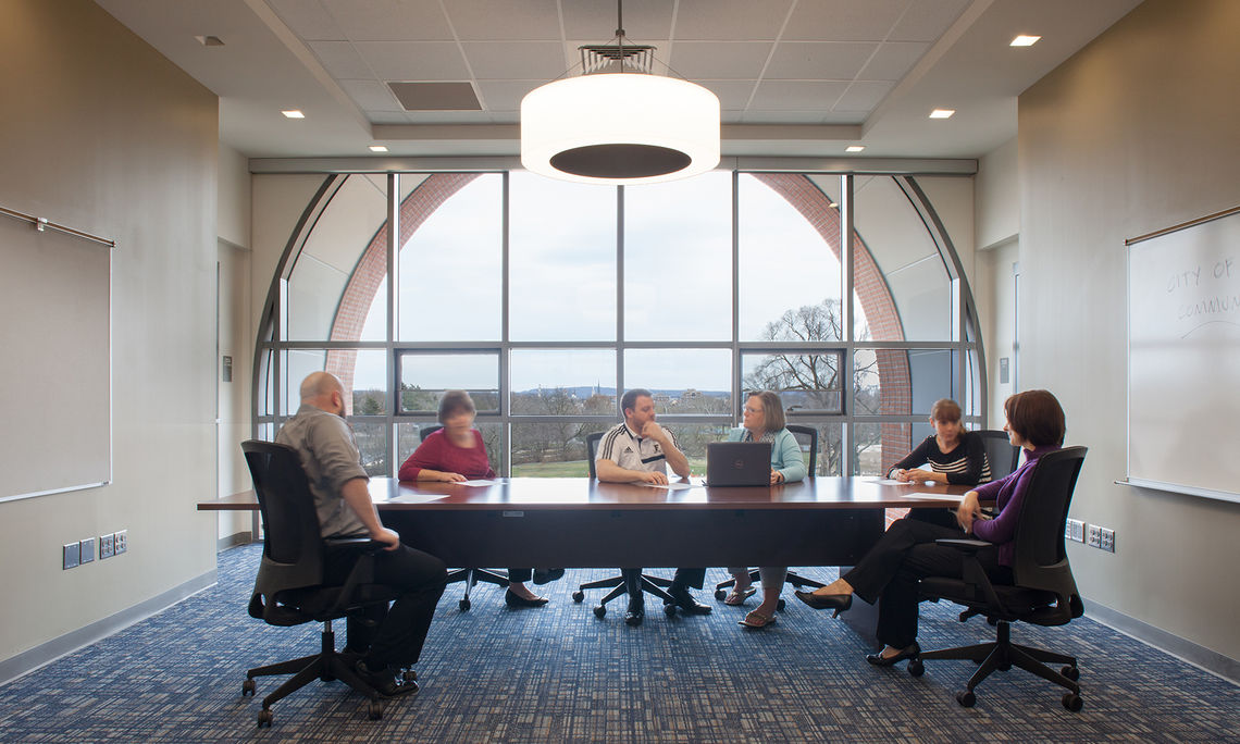 Heritage Room: Larger conference room overlooking the City of Frederick (and all its historic spires) and displaying exhibits that tell the history of the school and community.