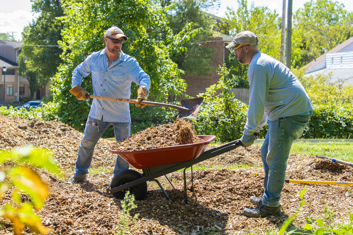John Gregg & David Ritter worked on the landscaping at Adelaide Bentley Park. Photo by Coyle Studios.