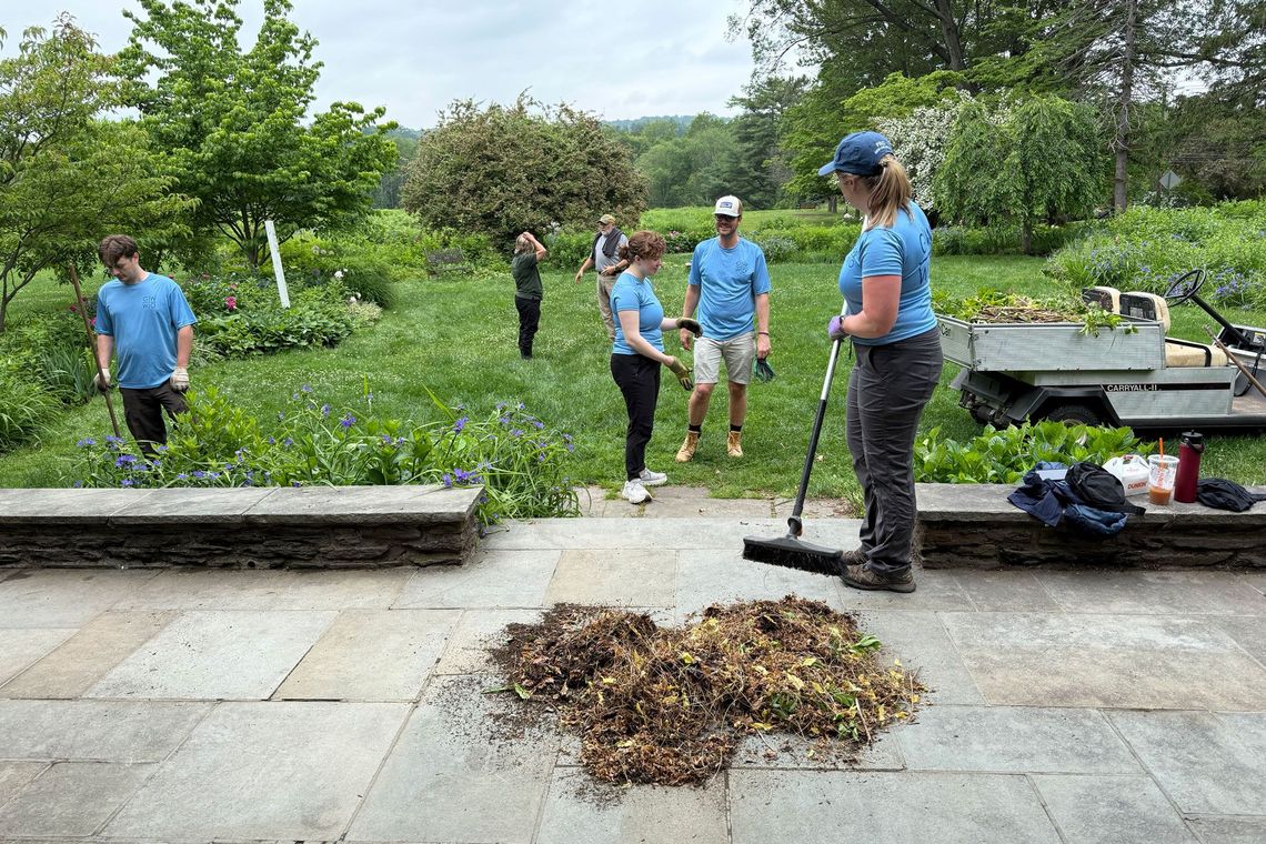 Our West Hartford team working hard at Westmoor Park.
