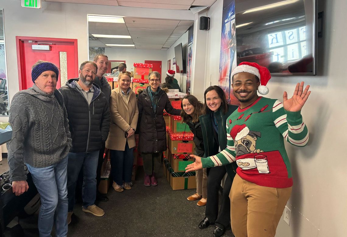 Our Baltimore team delivery gifts to Francis Scott Key Elementary/Middle School.